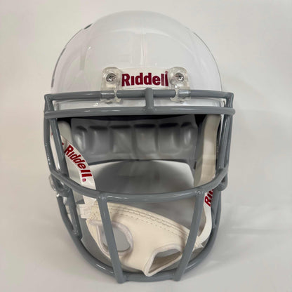 Autographed/Signed Johnny Manziel 12 Heisman Texas A&M Aggies White Full Size FS F/S Replica College Football Helmet Beckett BAS COA