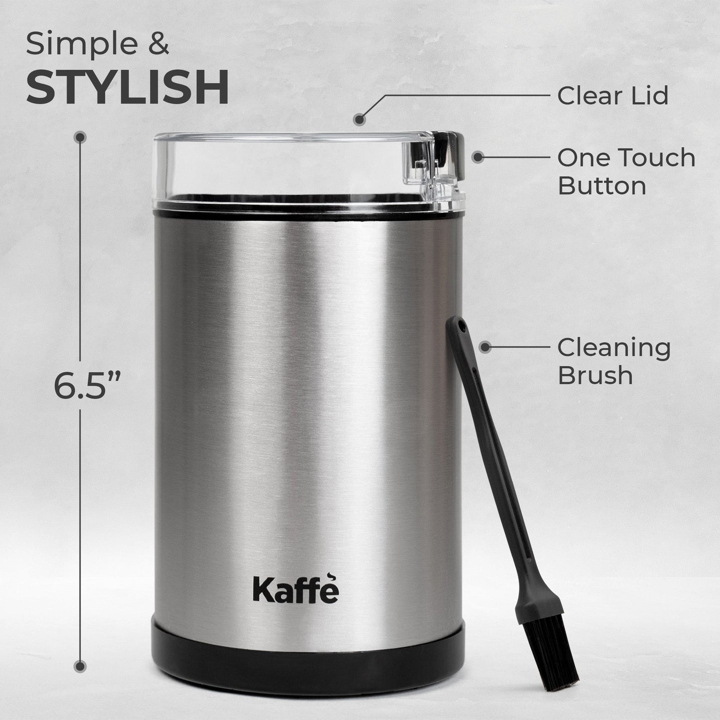 Compact Electric Coffee Grinder – Stainless Steel (3.5 oz Capacity)
