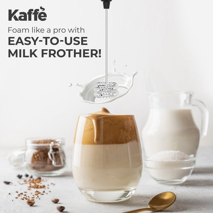 Rechargeable Handheld Milk Frother – Stainless Steel, USB, Powerful Foam Maker (KF6022)