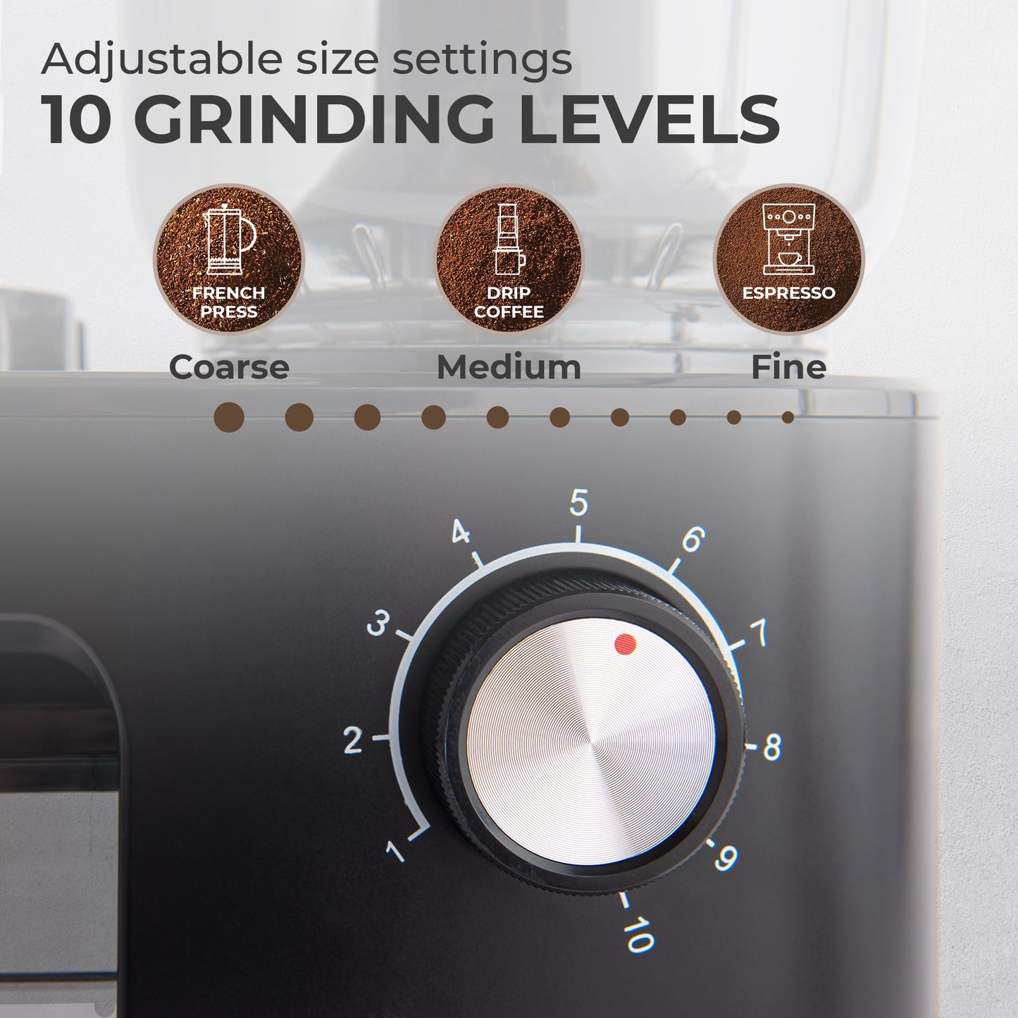 Fresh, Consistent Coffee Grinding at Home Burr Coffee Grinder, KF8061
