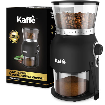Electric Burr Coffee Grinder – 25 Grind Settings, Stainless Steel Burrs, 150W Motor, 5.5oz Capacity, Home Espresso & Drip Brewing (KF8150)
