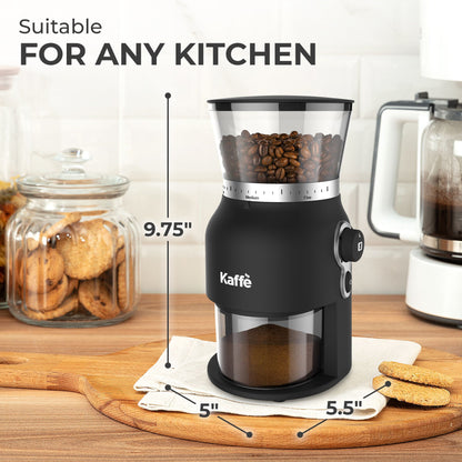 Electric Burr Coffee Grinder – 25 Grind Settings, Stainless Steel Burrs, 150W Motor, 5.5oz Capacity, Home Espresso & Drip Brewing (KF8150)