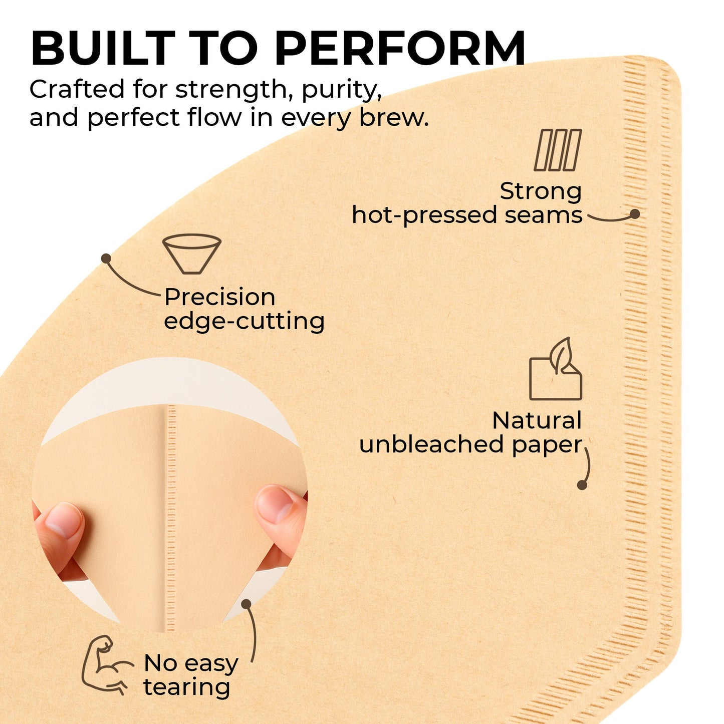 Organic Natural Unbleached Premium Coffee Filters #4, KFCF04B