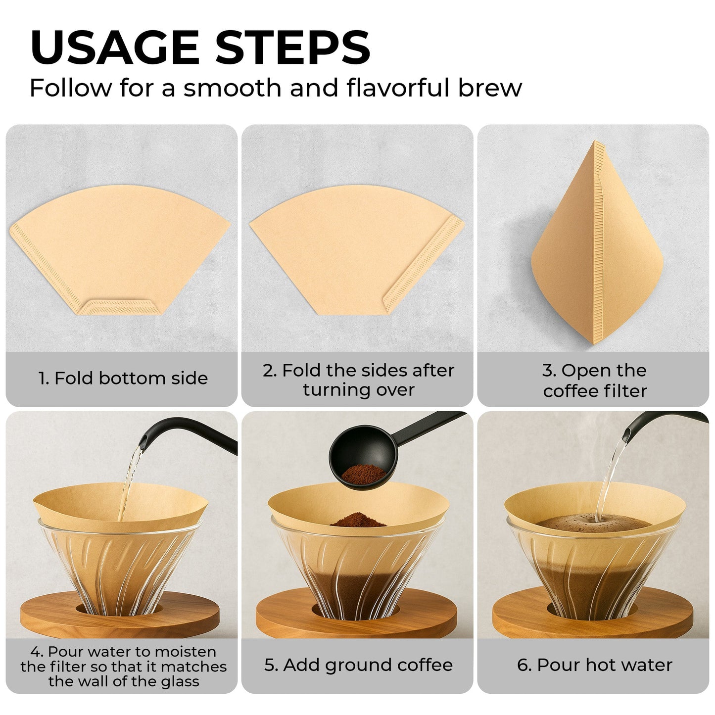 Organic Natural Unbleached Premium Coffee Filters #4, KFCF04B