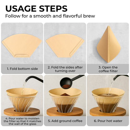 Organic Natural Unbleached Premium Coffee Filters #4, KFCF04B