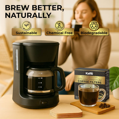 Organic Natural Unbleached Premium Coffee Filters #4, KFCF04B
