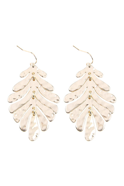 Me4297 - Fish Hook Cast Metal Earrings