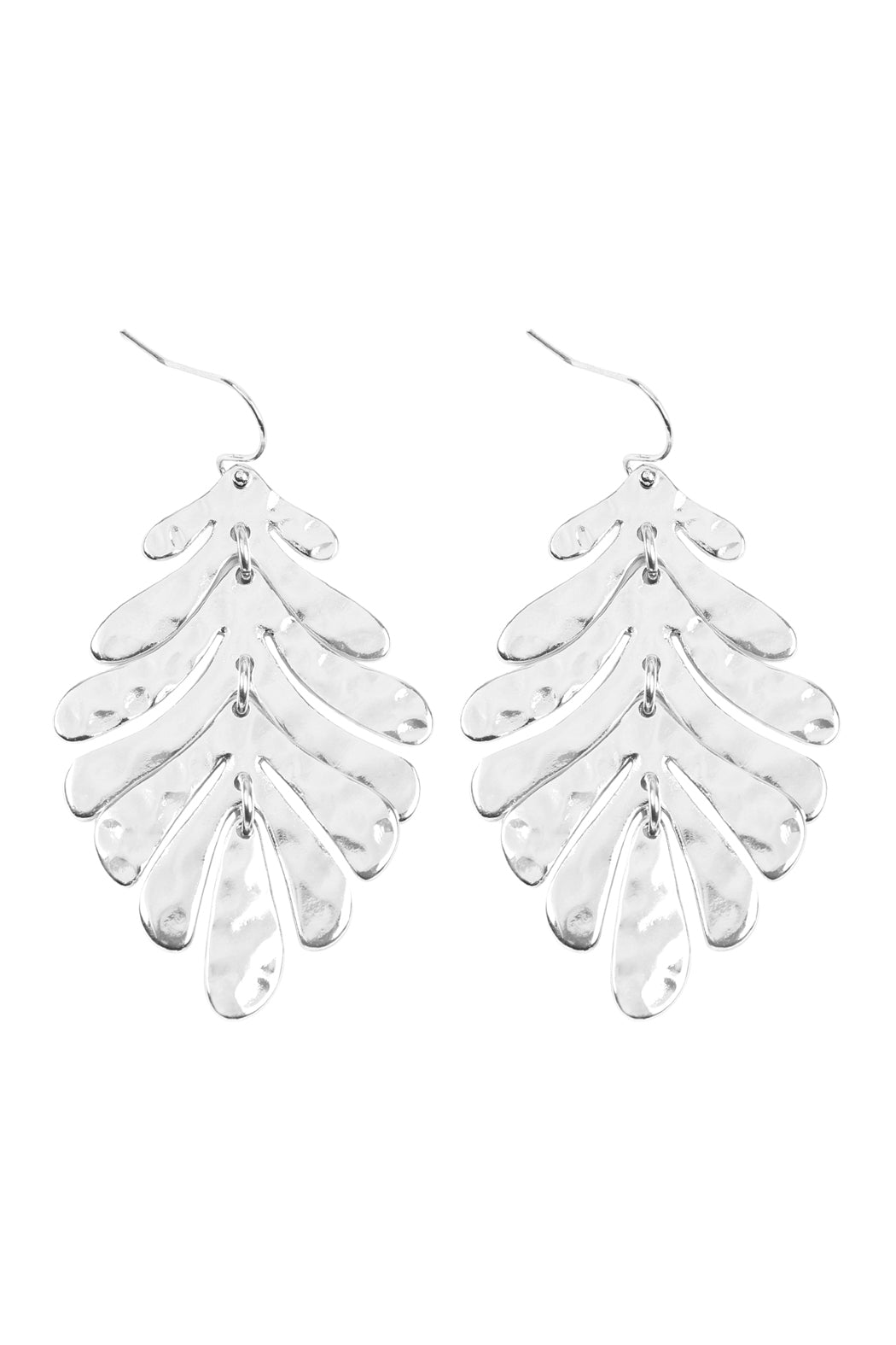 Me4297 - Fish Hook Cast Metal Earrings