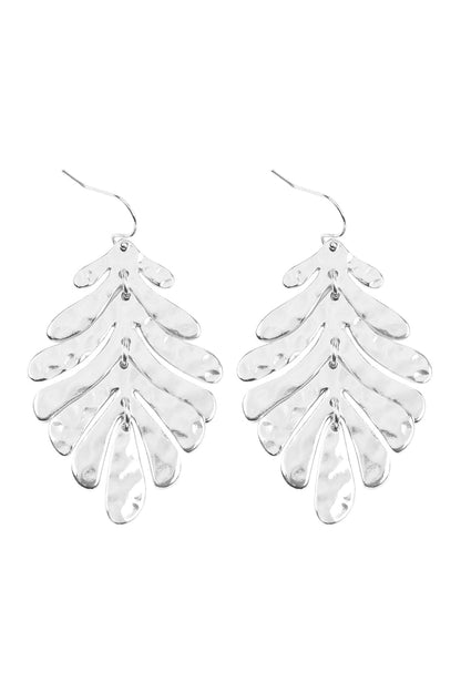 Me4297 - Fish Hook Cast Metal Earrings