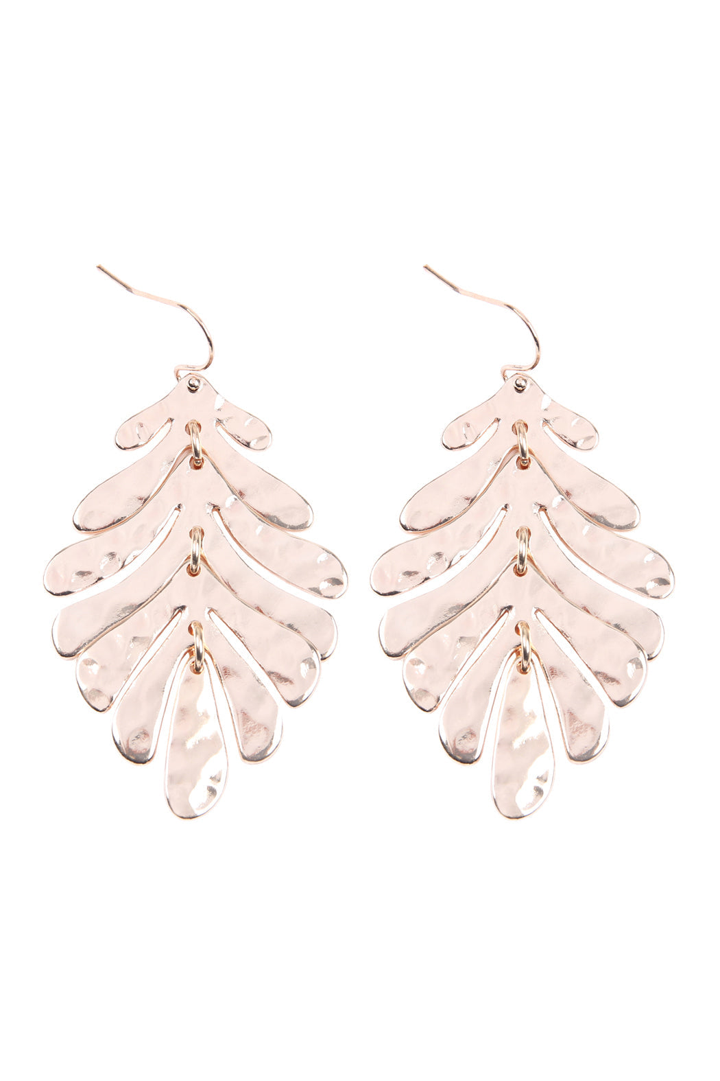 Me4297 - Fish Hook Cast Metal Earrings