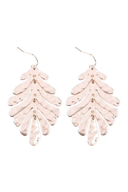 Me4297 - Fish Hook Cast Metal Earrings