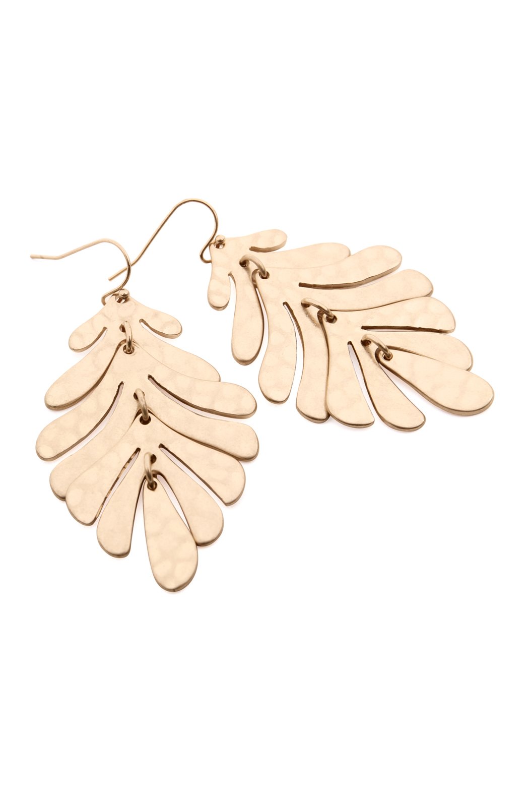 Me4297 - Fish Hook Cast Metal Earrings