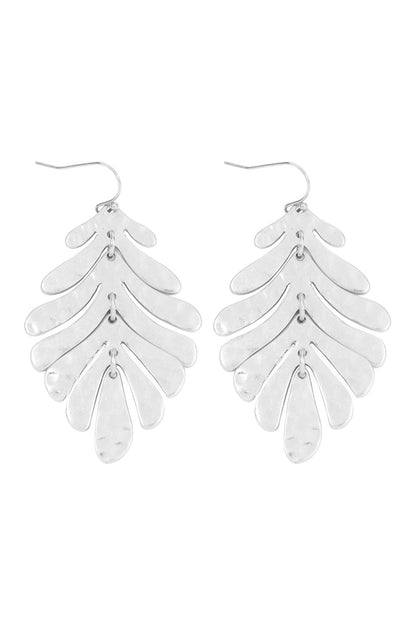 Me4297 - Fish Hook Cast Metal Earrings