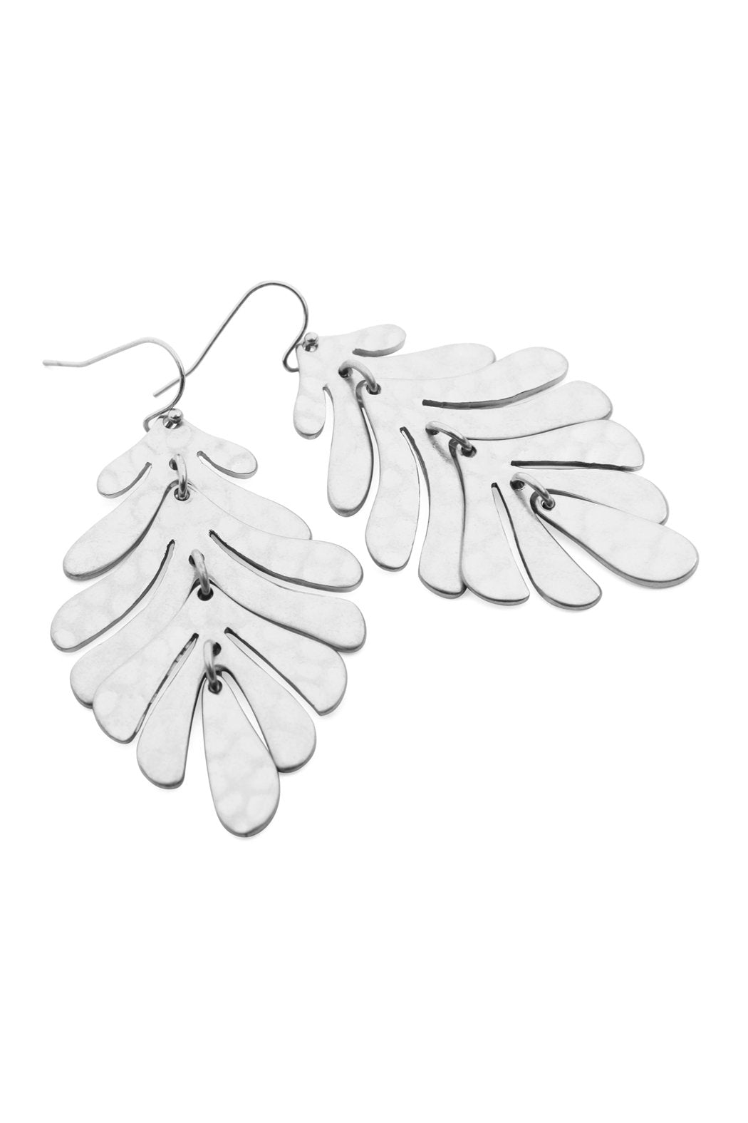 Me4297 - Fish Hook Cast Metal Earrings