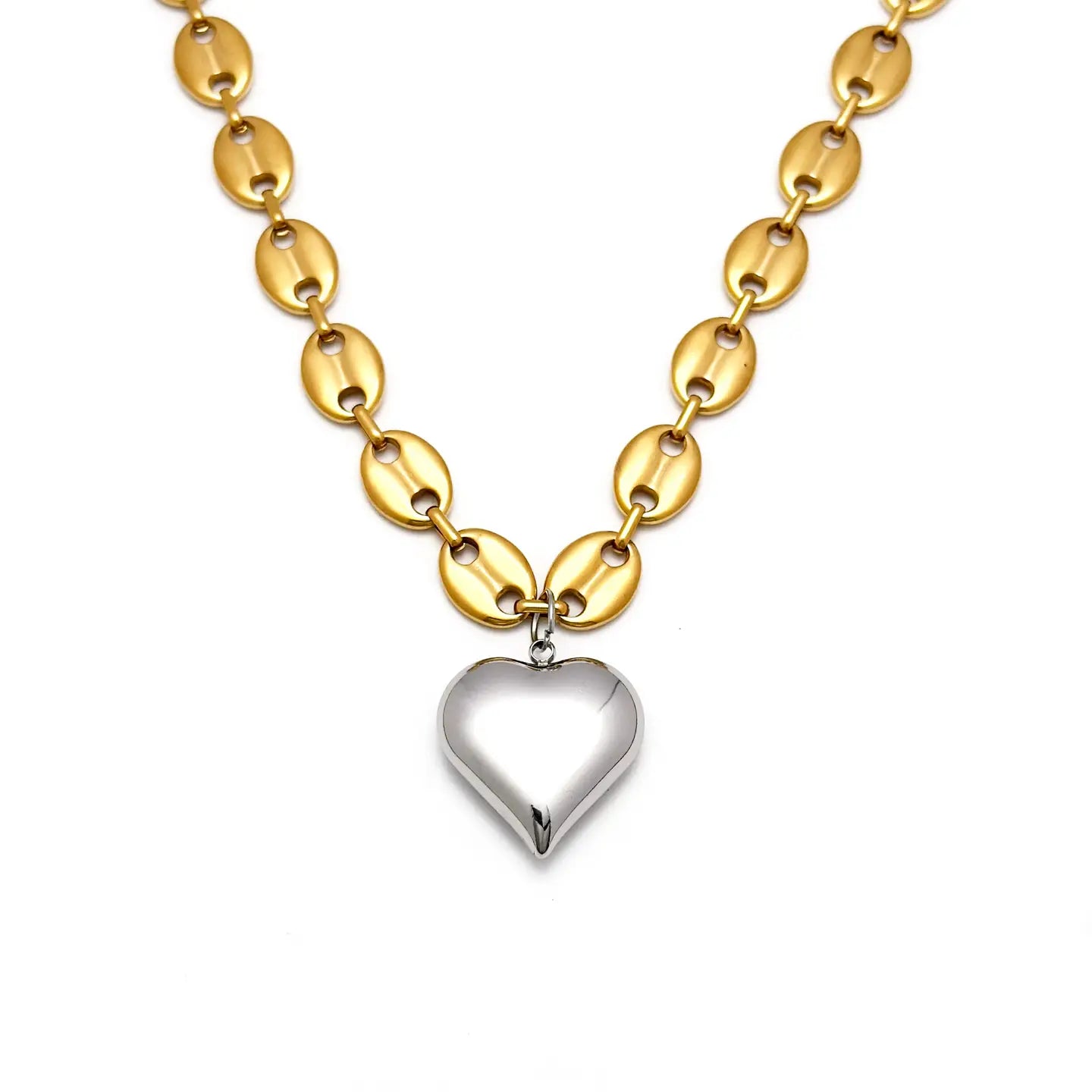 Mariner Heart Necklace – Waterproof Gold Stainless Steel