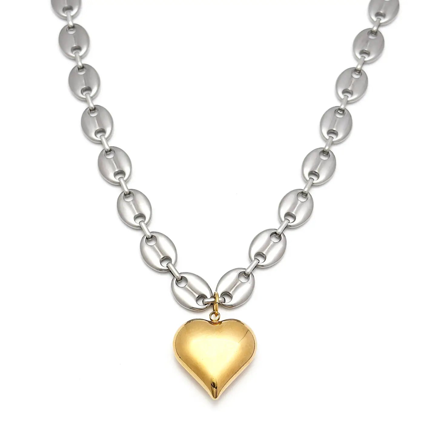 Mariner Heart Necklace – Waterproof Gold Stainless Steel