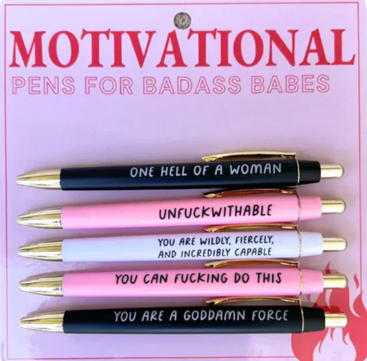 Motivational Pen Set For Badass Babes
