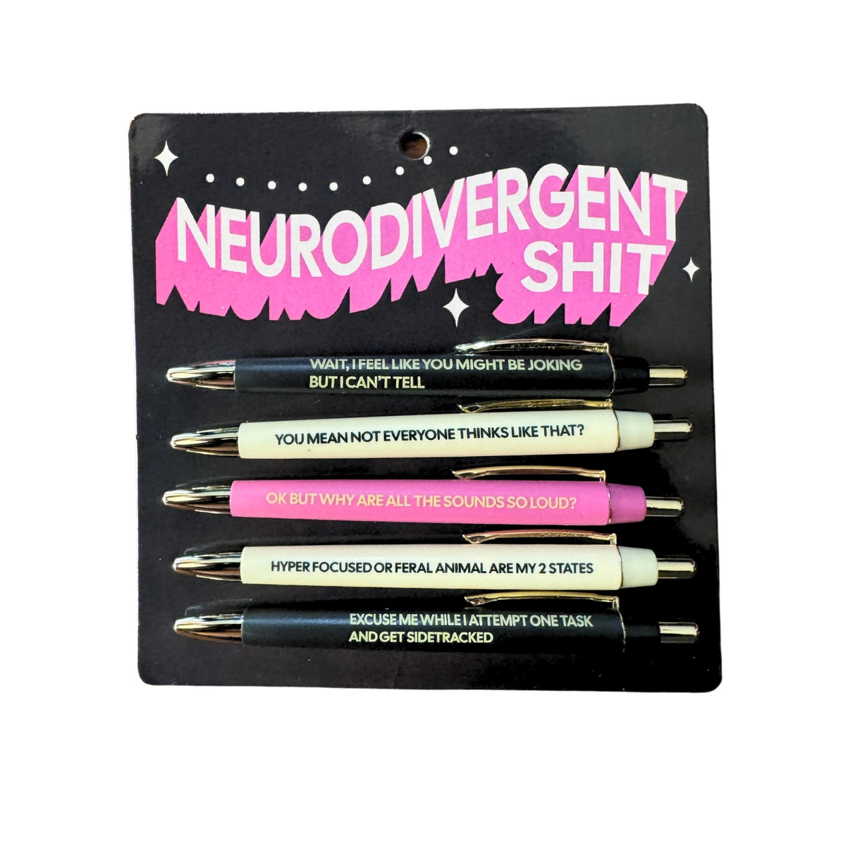 Neurodivergent Shit Pen Set – Ballpoint Pens for Beautifully Wired Brains