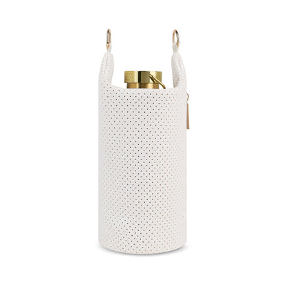 HydroBag® HANDLE®-White Coated Perforated Neoprene HydroBag® with Pink/Green Stripe