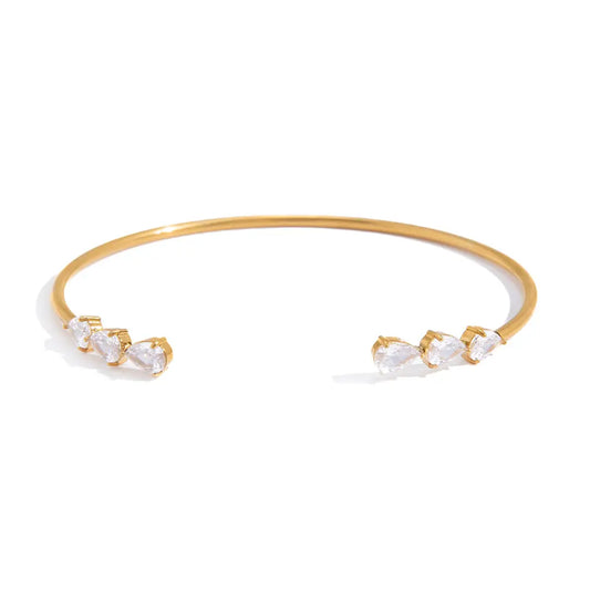 Open CZ Cuff Bracelet
