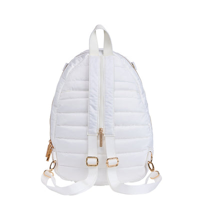 Pickleball HydroSling Bag with Removable Racquet Cover- White Ripstop with Stripe