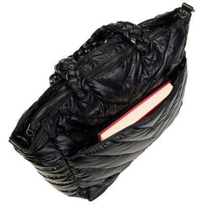 Black Quilted HydroTote® All-in-One Everyday Travel & Gym Tote