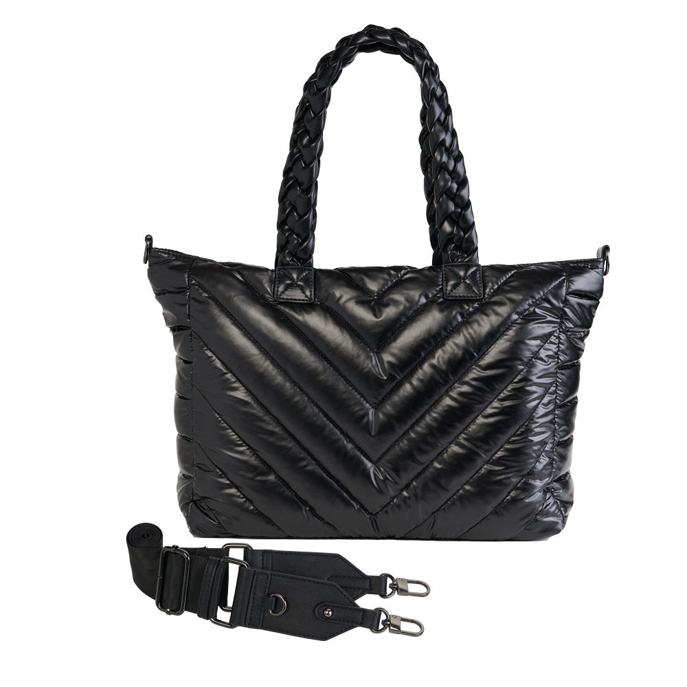 Black Quilted HydroTote® All-in-One Everyday Travel & Gym Tote