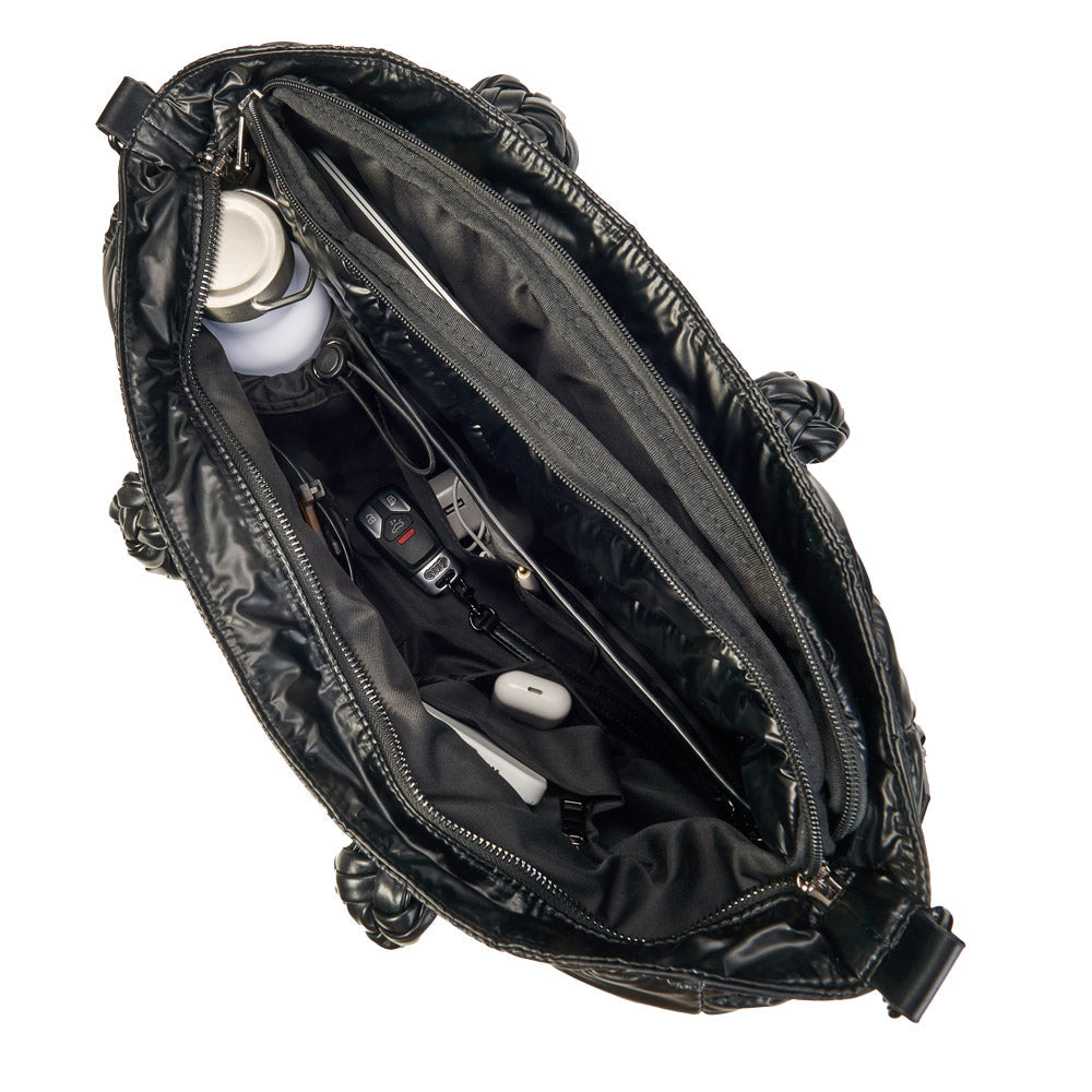 Black Quilted HydroTote® All-in-One Everyday Travel & Gym Tote