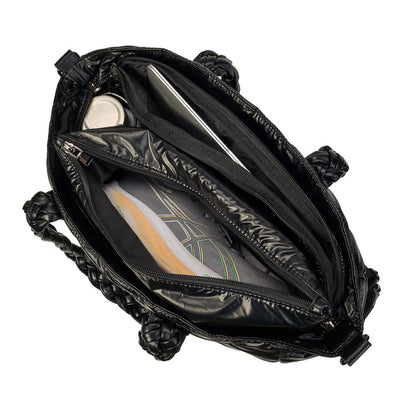 Black Quilted HydroTote® All-in-One Everyday Travel & Gym Tote