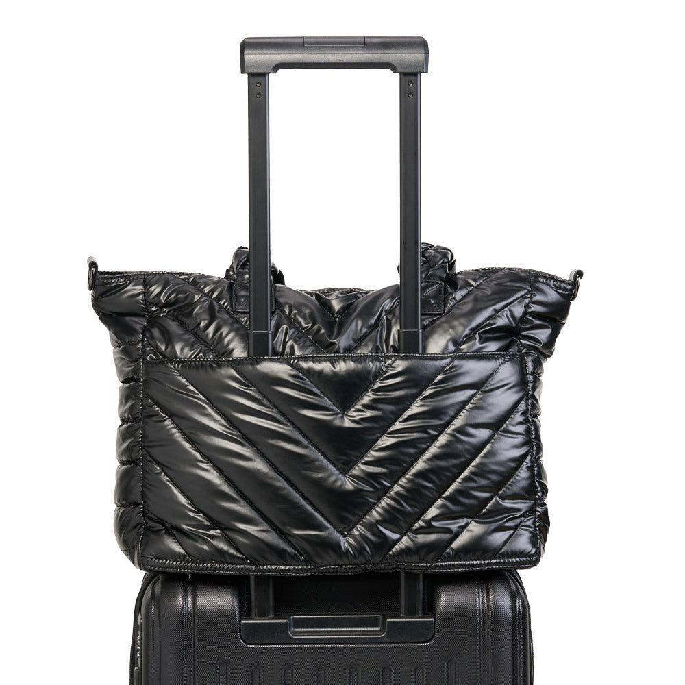 Black Quilted HydroTote® All-in-One Everyday Travel & Gym Tote