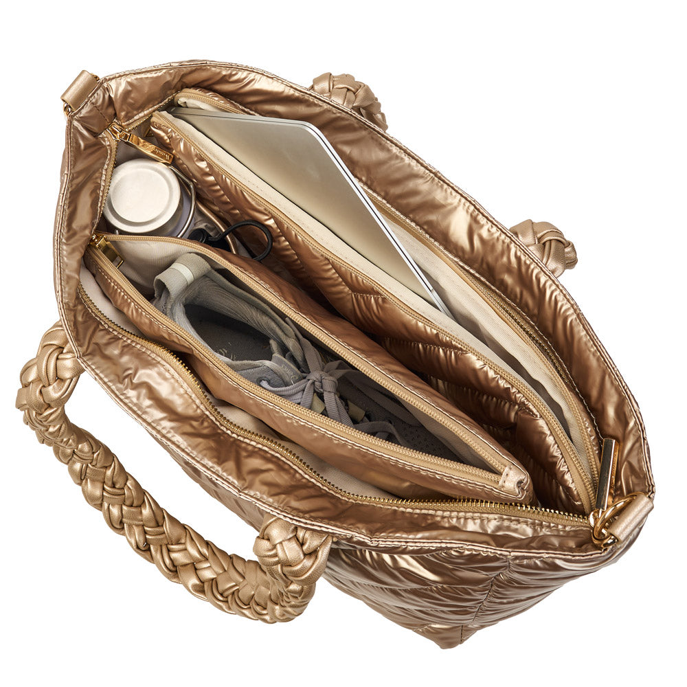 Gold Quilted HydroTote® All-in-One Everyday Travel & Gym Tote