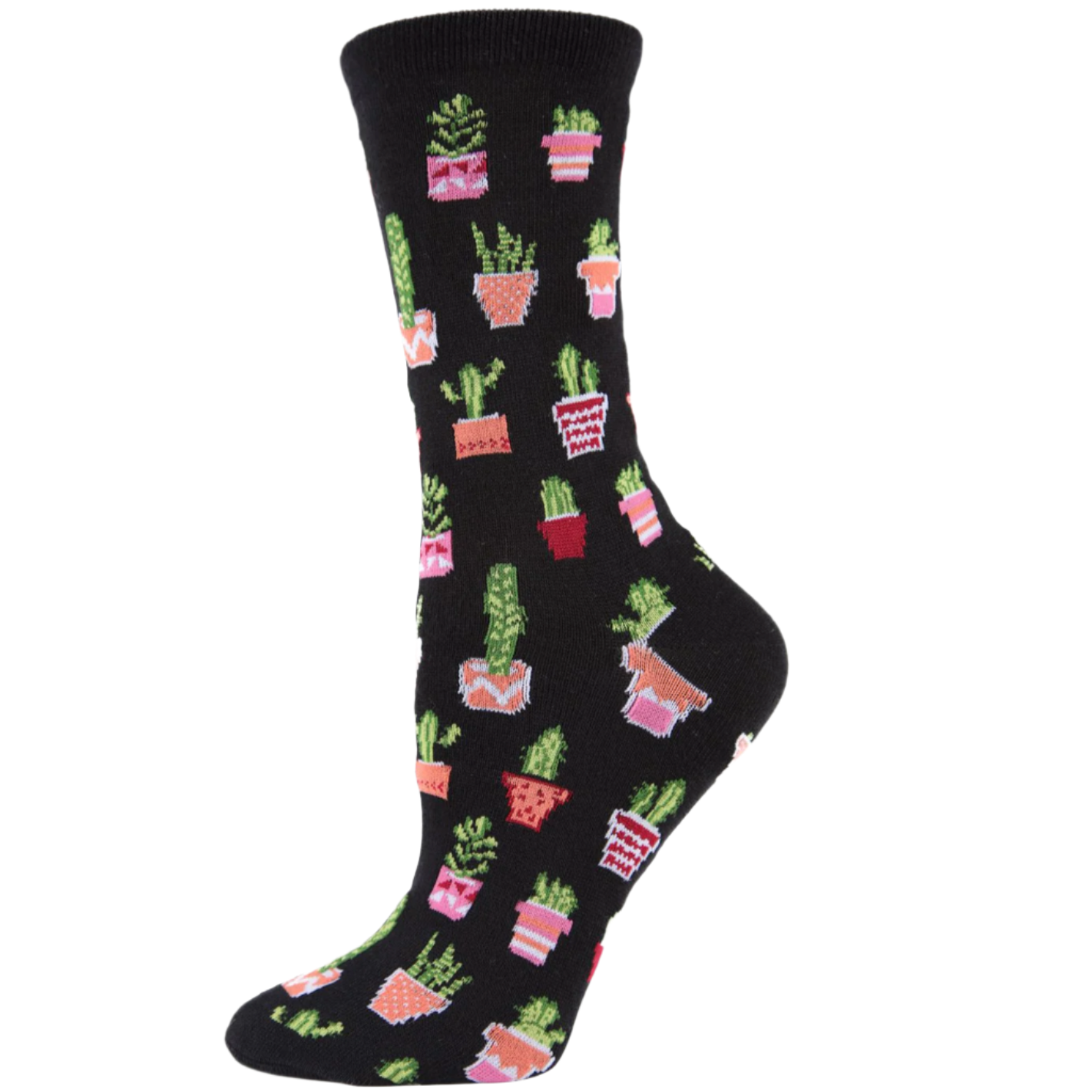 Potted Cacti Socks - Black