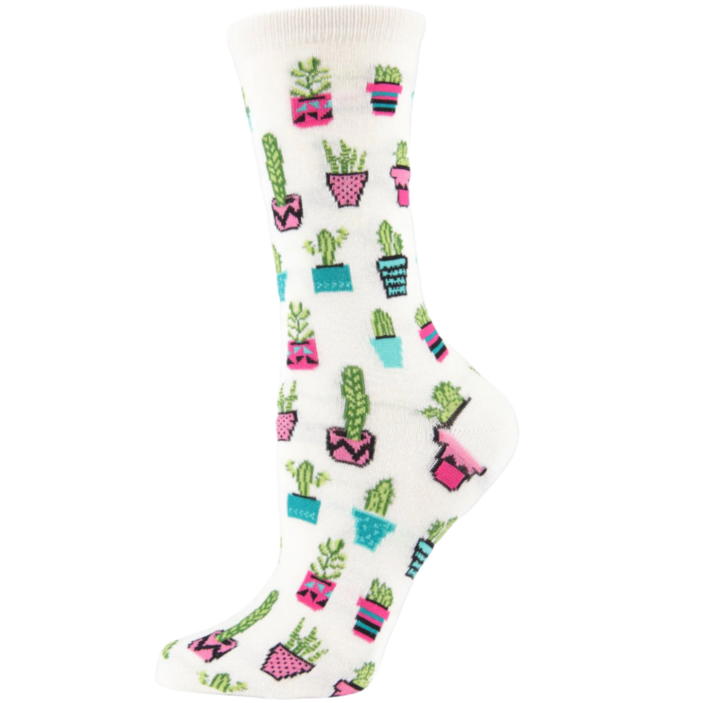 Potted Cacti Socks - Ivory
