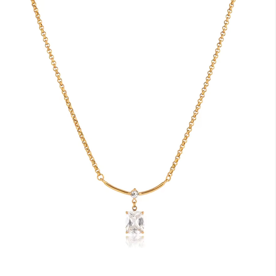Radiant Bar Drop Necklace