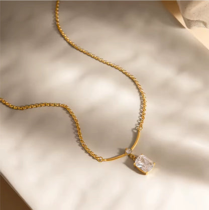 Radiant Bar Drop Necklace