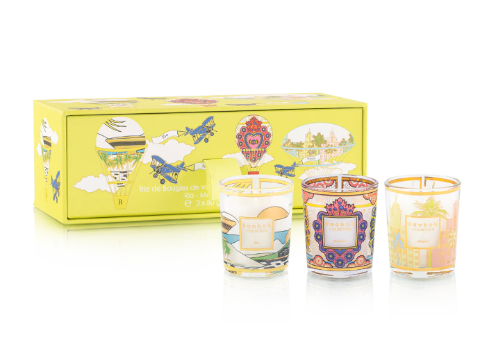 Baobab Collection Trio Travel Candles | Rio Mexico Miami