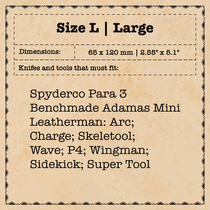 Knife Sheath V3 - Leather EDC | Pocket Knife Holder | Handcrafted