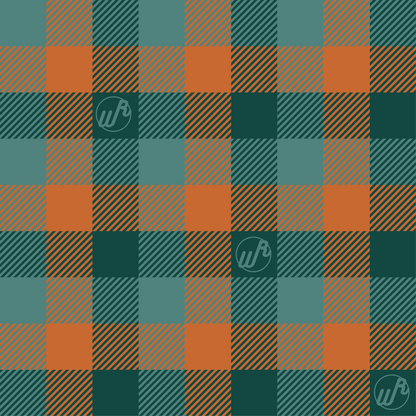 Plaid Teal and Brown