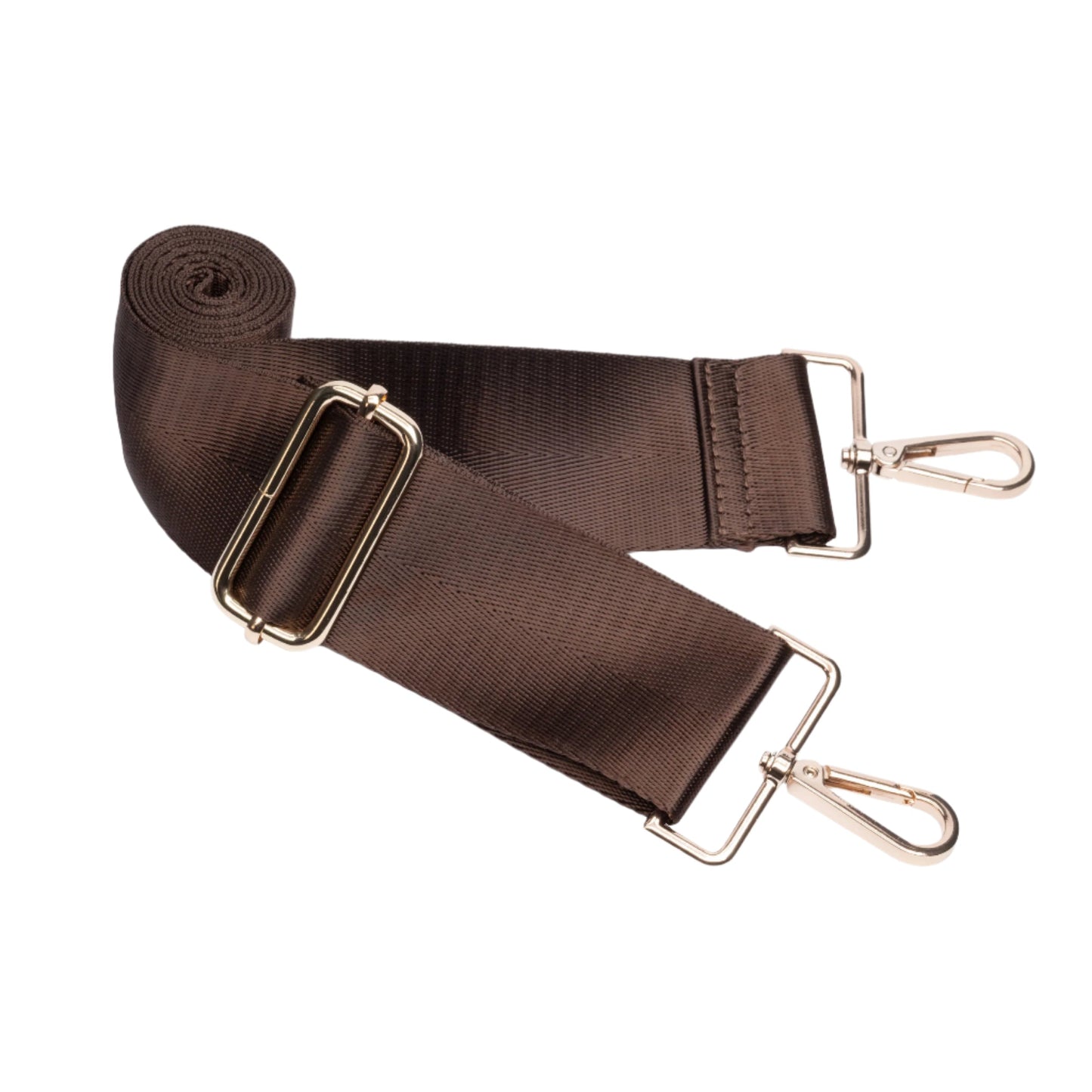 Solid Chocolate Strap With Gold Hardware