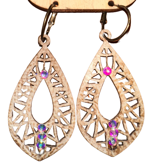 Teardrop Leather Earrings