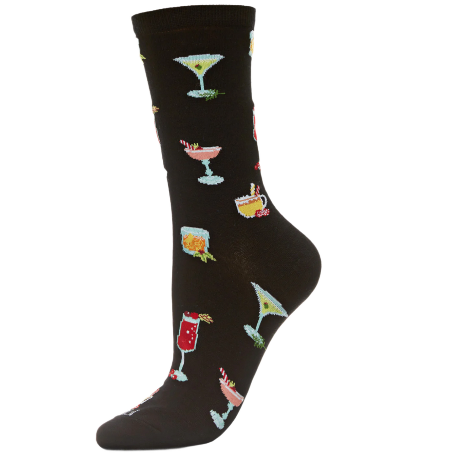 Totally Tipsy Socks - Black