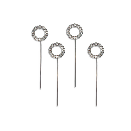 Silver Unity Cocktail Skewers, Picks or Piques Set – Elegant Barware for Charcuterie & Cocktails