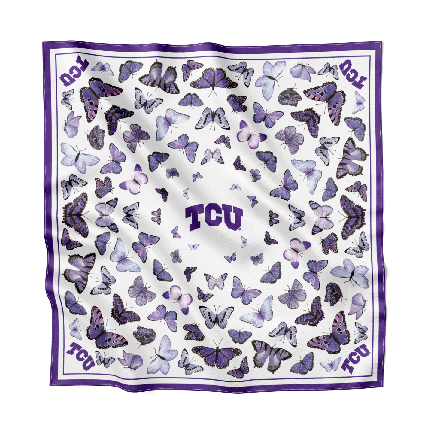 TCU Square Silk Scarf