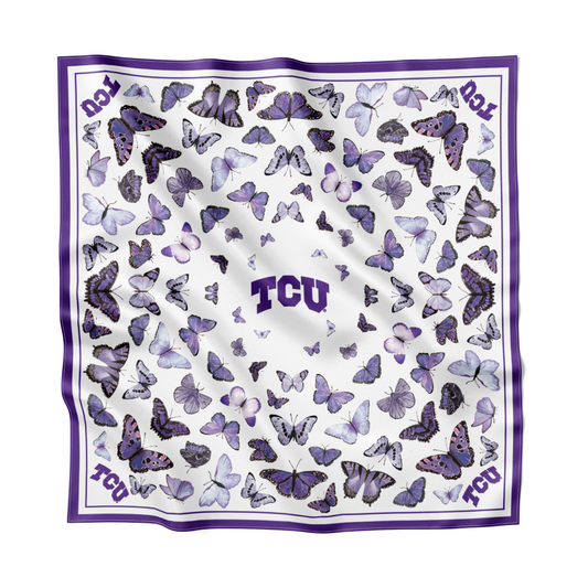 TCU Square Silk Scarf