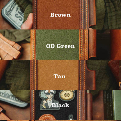 Passport Travel Wallet - Quartermaster v2 | Leather Velcro Organizer | Field Notes Holder | EDC Travel Organizer