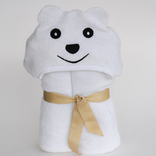 Bamboo Rayon Bear Hooded Turkish Towel for Kids - A Cozy Hug for your Cub