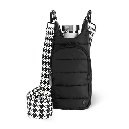 Adjustable Houndstooth Guitar Strap with Gunmetal Hardware