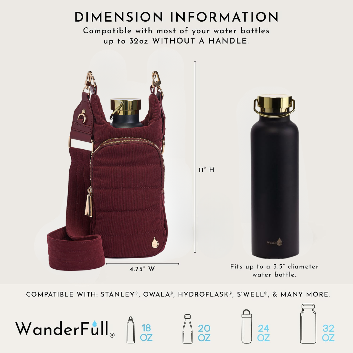 Red Wine Corduroy HydroBag®