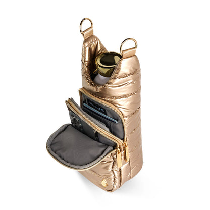 Gold Shiny HydroBag® with Solid Matching Strap