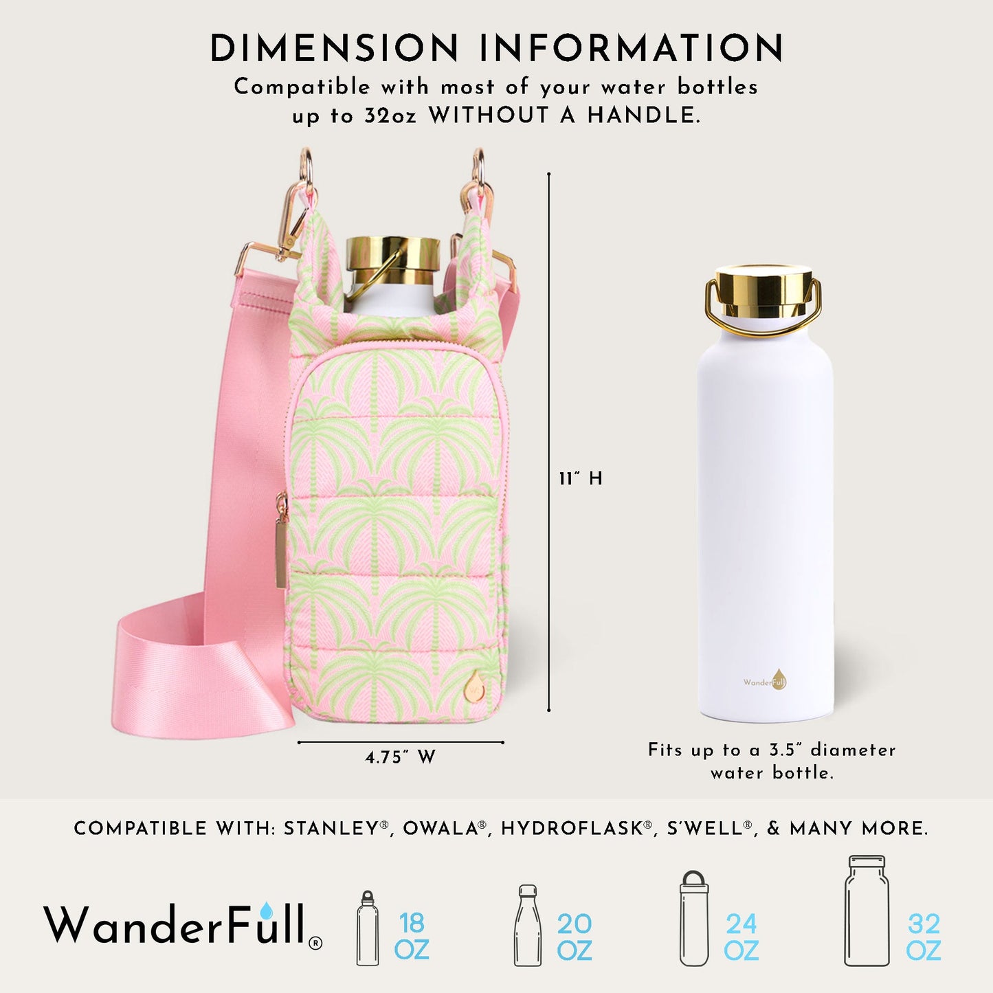 Pink Palm Print HydroBag®